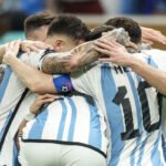 Argentina National Football Team celebrating a victory.